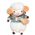 Little Sheep plush crossbody bag with square design and lamb pattern in blue colour