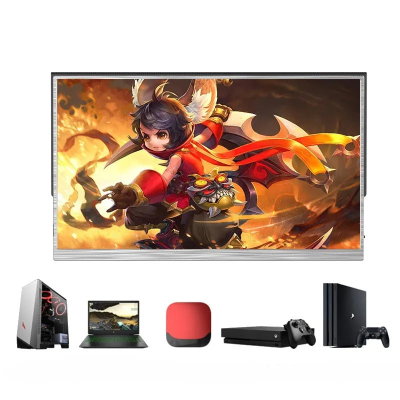 15-inch ultra-thin portable display screen with split functionality and HDMI connectivity for gaming