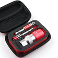 Red metric socket set with 7-19mm and 9-21mm universal sleeves and Type 0 wrench socket