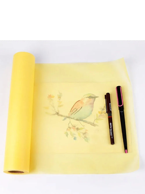 Aikale sketch scroll paper roll for drawing rubbing copying in white or yellow colour