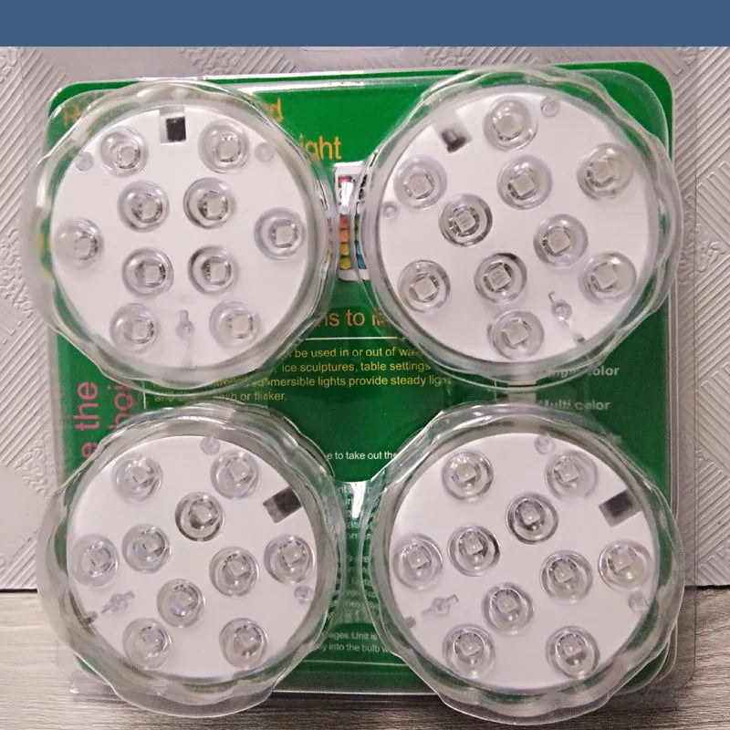 Waterproof circular LED decorative light with remote control for garden pools