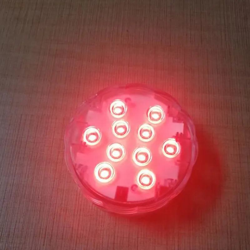 Waterproof circular LED decorative light with remote control for garden pools