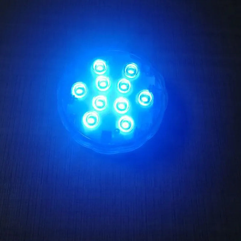 Waterproof circular LED decorative light with remote control for garden pools