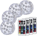Waterproof circular LED decorative light with remote control for garden pools