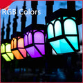 Solar-powered outdoor wall lamp with square design for garden courtyard balcony installation