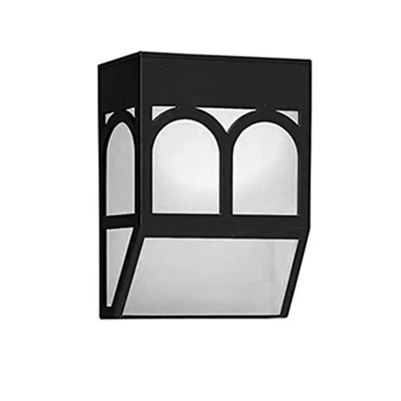 Solar-powered outdoor wall lamp with square design for garden courtyard balcony installation
