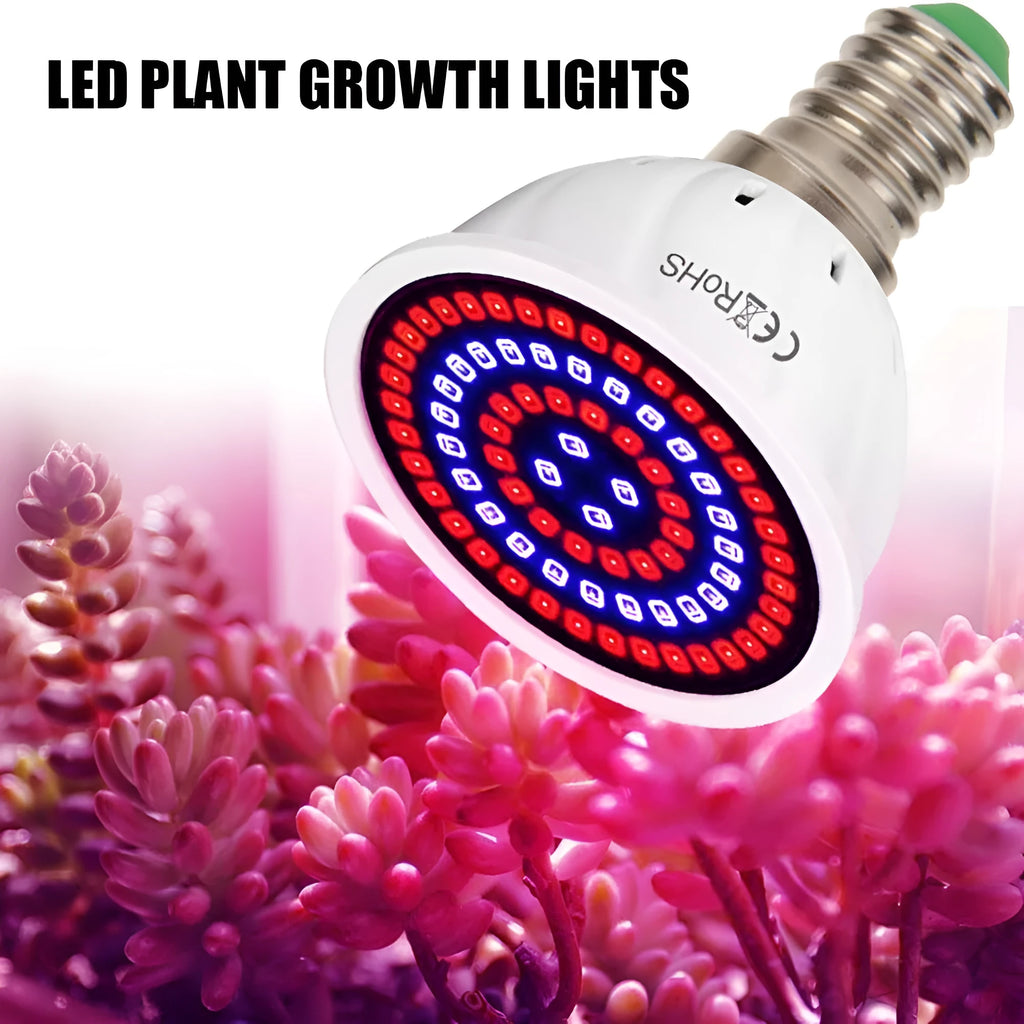 White LED plant growth lamp with 80 beads for indoor potted plant lighting
