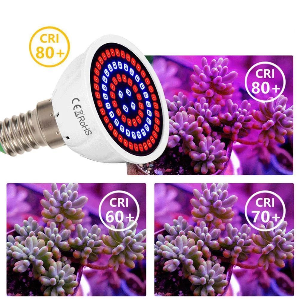 White LED plant growth lamp with 80 beads for indoor potted plant lighting