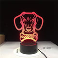 Colourful gradient LED table lamp with remote control on wooden desk