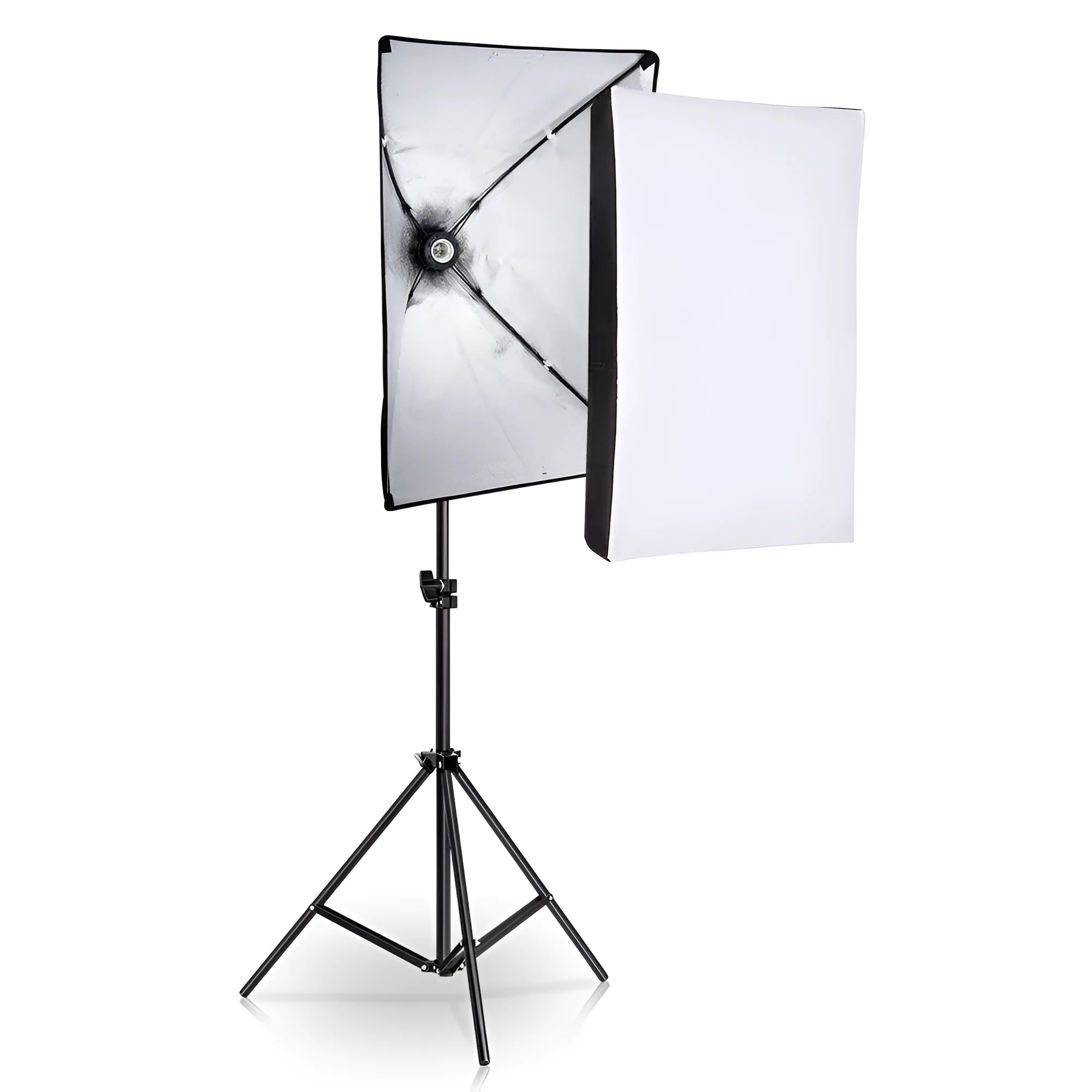 LIBEN 50x70cm studio lighting kit with soft light cloth, reflective backdrop, and 2-metre tall light stand