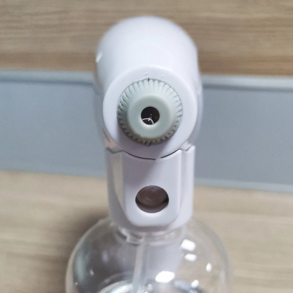 White handheld cordless electric disinfection spray gun with USB charging port