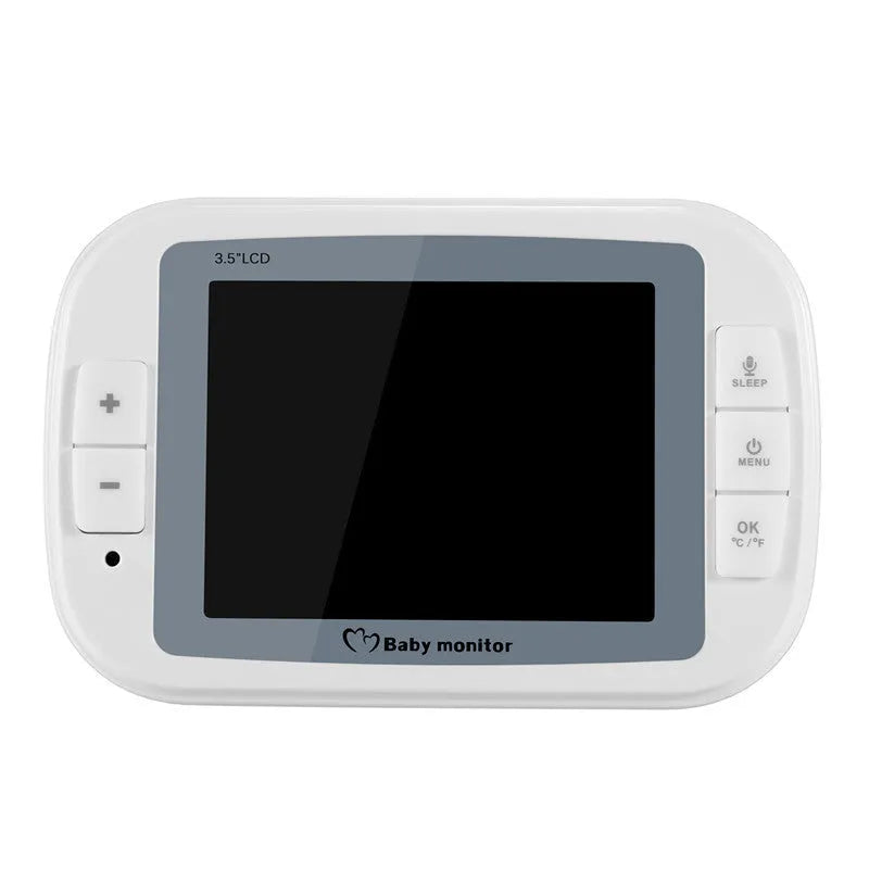 White 3.5-inch wireless baby monitor with UFO-style camera for nursery monitoring