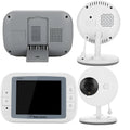 White 3.5-inch wireless baby monitor with UFO-style camera for nursery monitoring