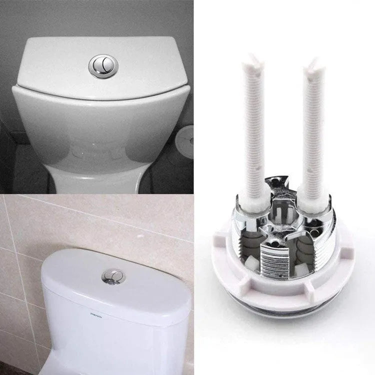 Round dual button toilet flush accessory with 38mm thread connection