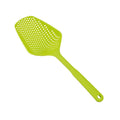 Large nylon strainer colander spoon with 1.90mm thickness in black colour for kitchen cooking and frying