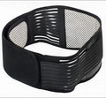 Black elastic cloth waist protection belt with magnetic elements for lumbar muscle strain support