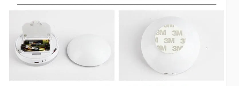 Wireless body sensing LED night light with motion detection for hallways and cabinets