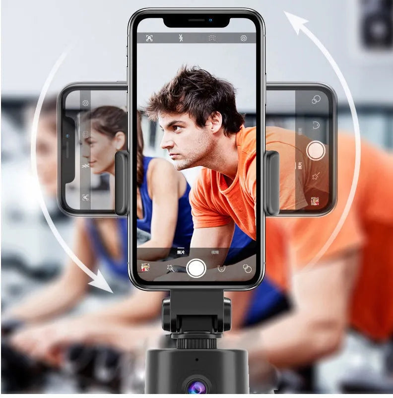 360 intelligent tracking pan tilt camera bracket with AI face recognition for mobile phones
