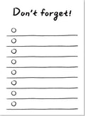 Compact student memo pad showing eight organisational style options including weekly plan and to-do list formats