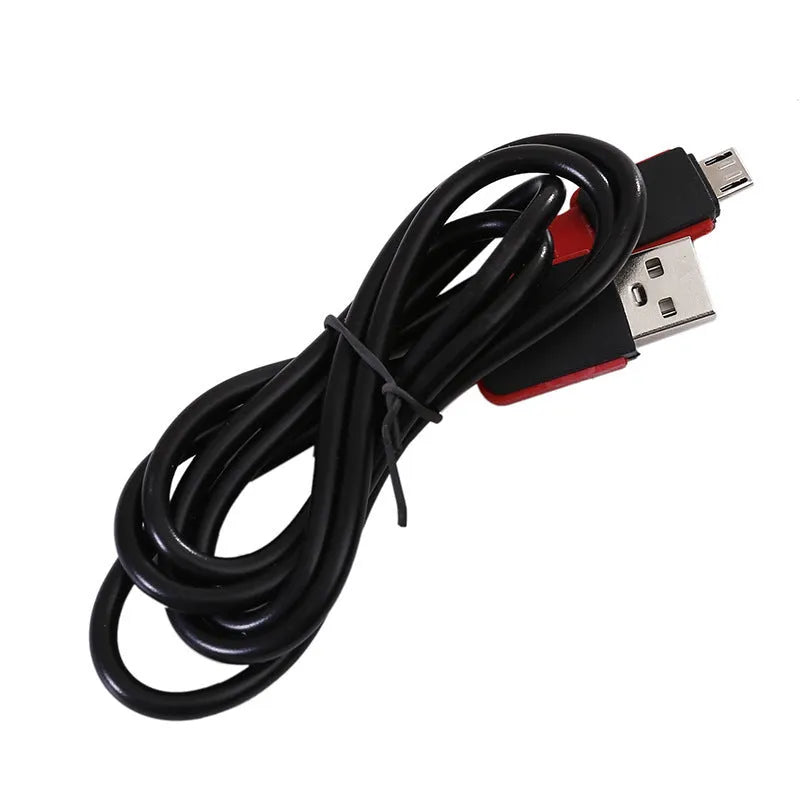 Red portable work light with magnetic hook and USB charging port, measuring 28.8cm long