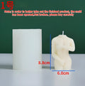 Flexible silicone female body candle mould shown in three shy female design variations for DIY crafts.