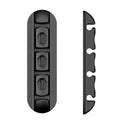 Black soft plastic desktop magnetic data cable organiser for charging station organisation
