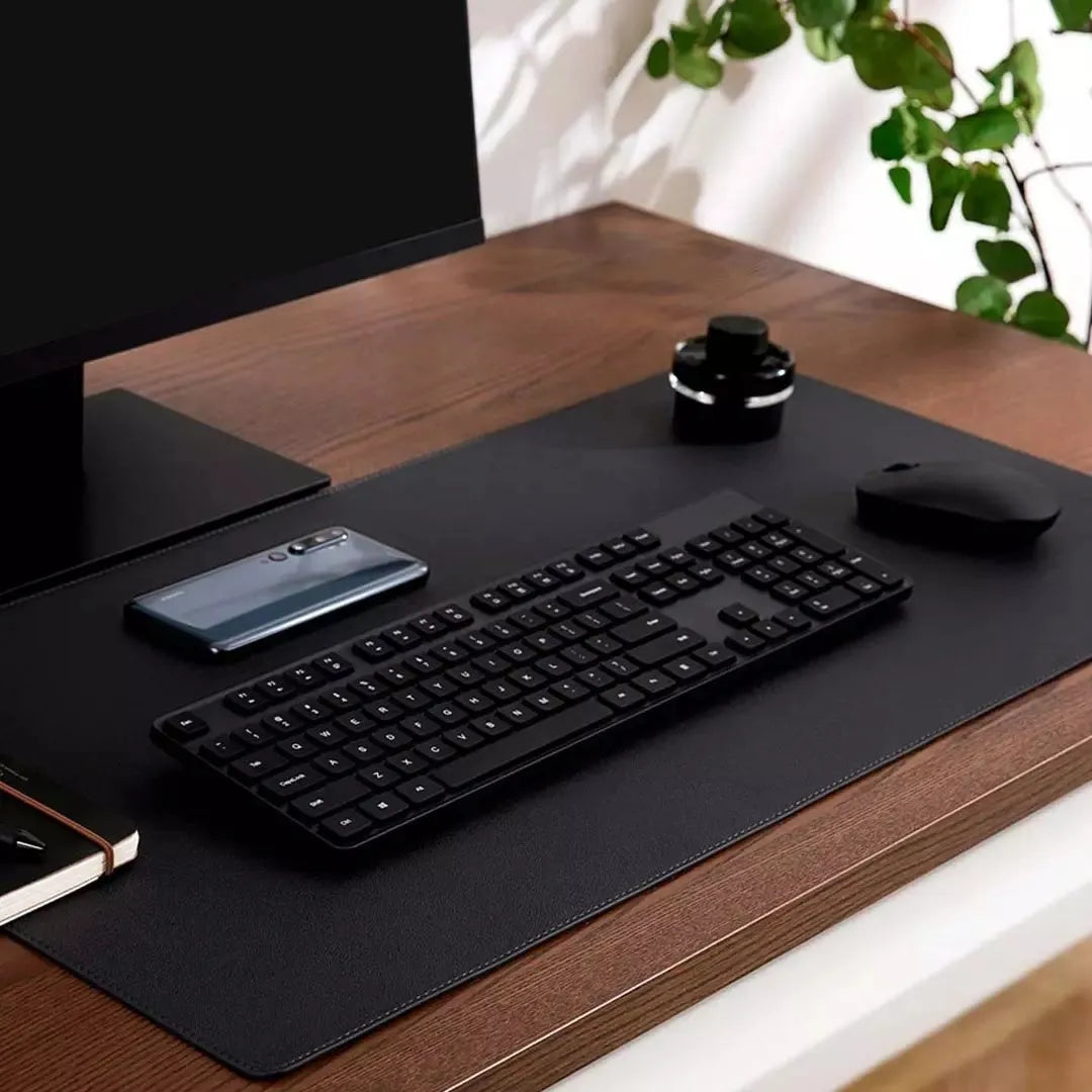 Extra large black gaming mouse pad 800x400mm with waterproof surface and storage bag