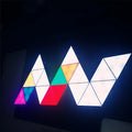White triangle modular LED light panel set of 6 with RGB lighting and mobile APP control