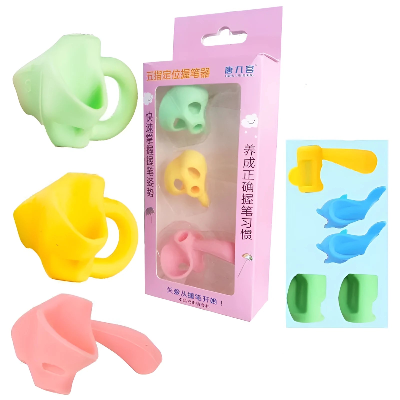 Children's pen holder writing orthosis with dolphin design for kindergarten handwriting practice