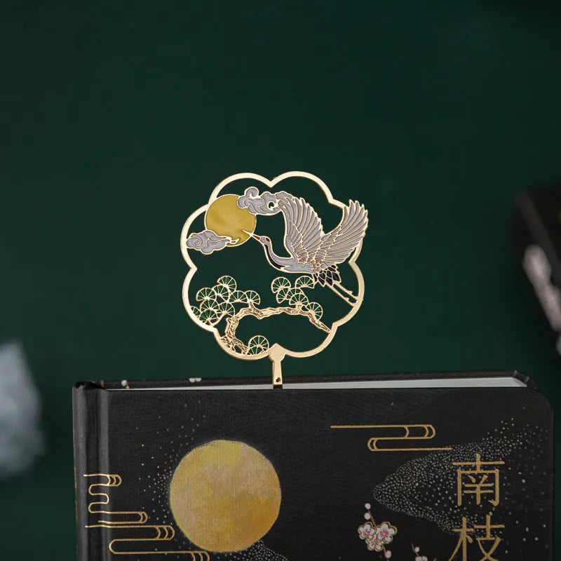 Chinese style feather pen and notebook gift set with metal shells in four colour variations