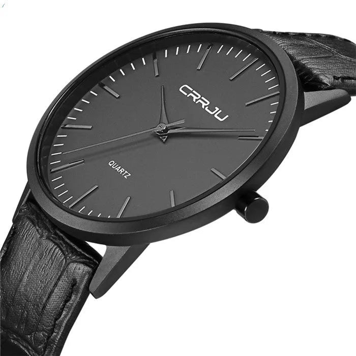 Men's casual quartz watch with alloy case and multiple strap colour options including black mesh and leather.