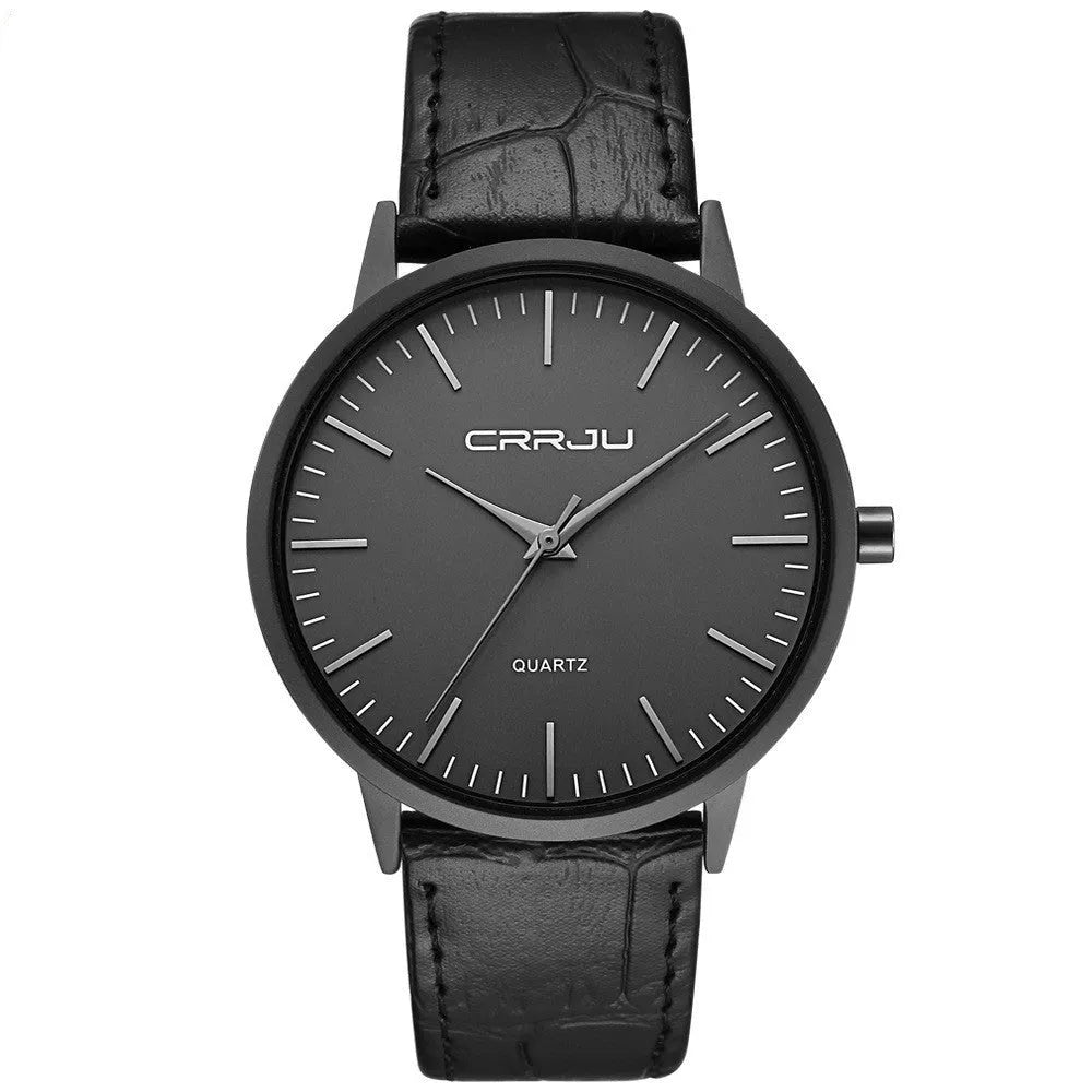 Men's casual quartz watch with alloy case and multiple strap colour options including black mesh and leather.