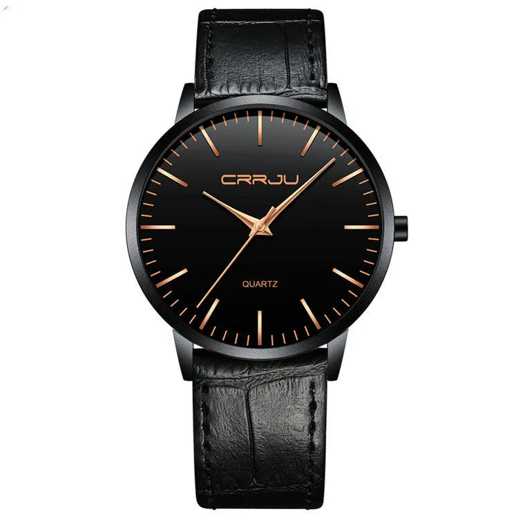 Men's casual quartz watch with alloy case and multiple strap colour options including black mesh and leather.