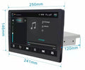 Black Android car navigation system with rotating screen for GM vehicles