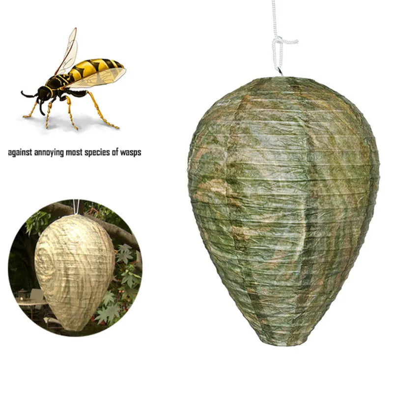 Beehive shaped paper lantern with wire frame, measuring 22cm by 28cm