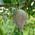 Beehive shaped paper lantern with wire frame, measuring 22cm by 28cm