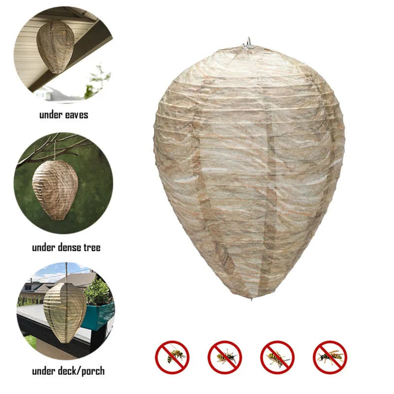 Beehive shaped paper lantern with wire frame, measuring 22cm by 28cm