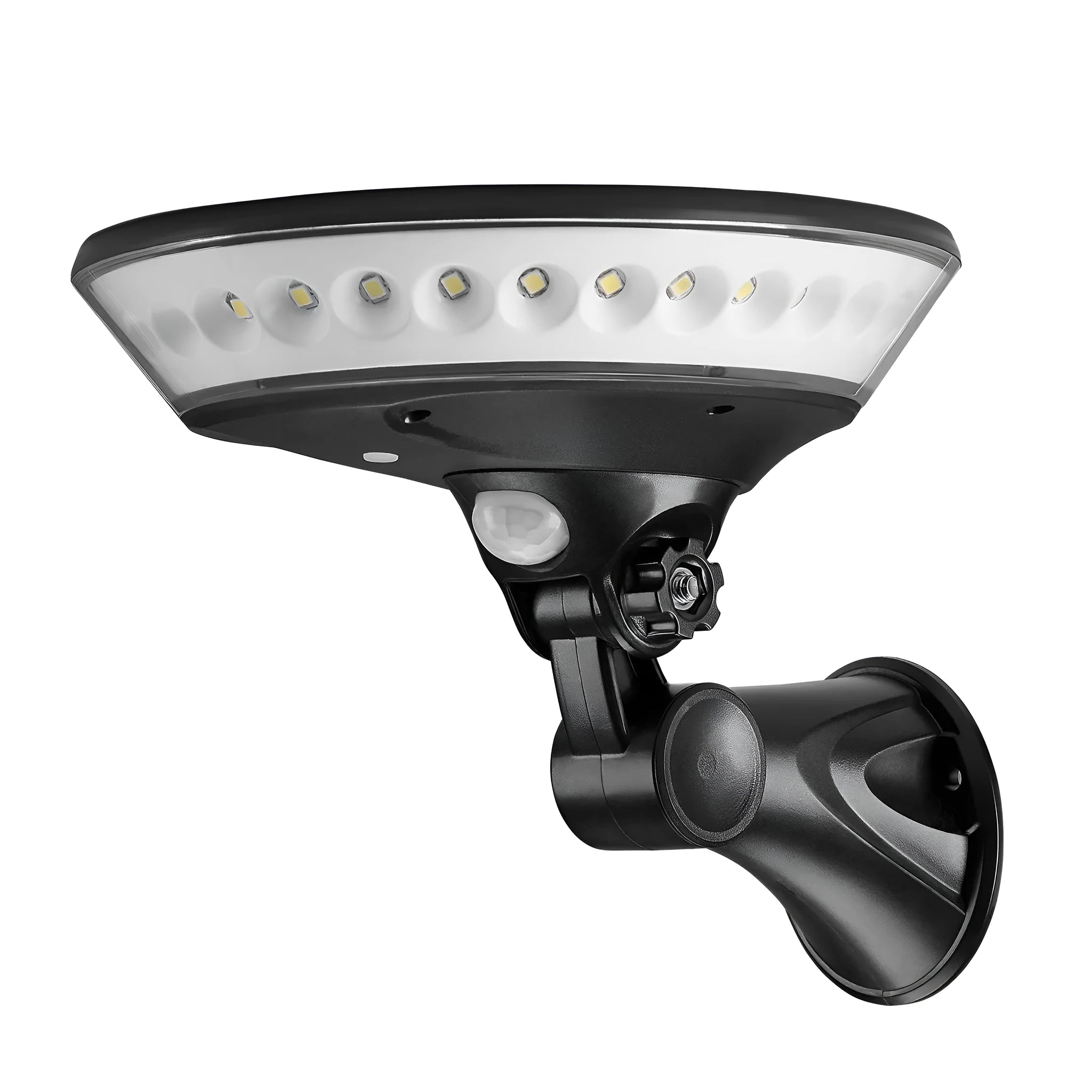 360-degree solar security light with motion sensor for outdoor garden installation