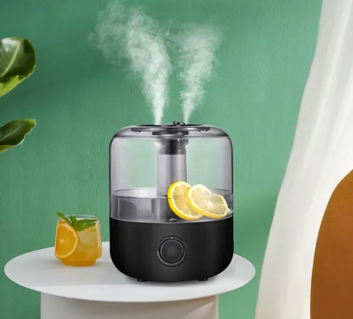 Small white or black cool mist humidifier with 3 litre tank for bedroom use