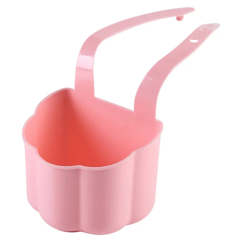 Nordic style plastic sink drain basket in dark blue colour measuring 20cm wide