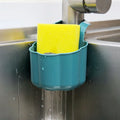 Nordic style plastic sink drain basket in dark blue colour measuring 20cm wide