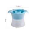 Silicone ice tray showing large ice hockey shape and round ice moulds in assorted colours