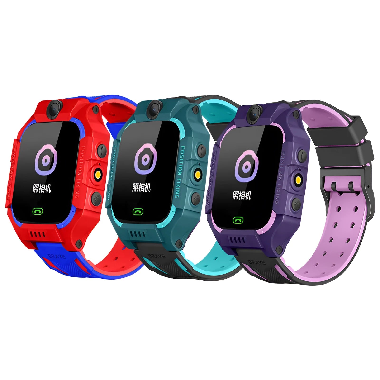 Z6 Q19 children's smartwatch in green, purple, or red colours with 1.44-inch touch screen