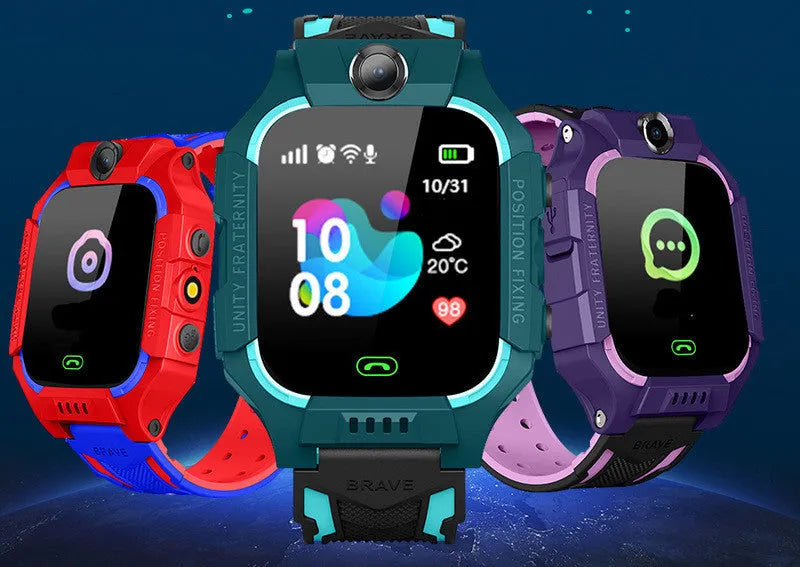 Z6 Q19 children's smartwatch in green, purple, or red colours with 1.44-inch touch screen