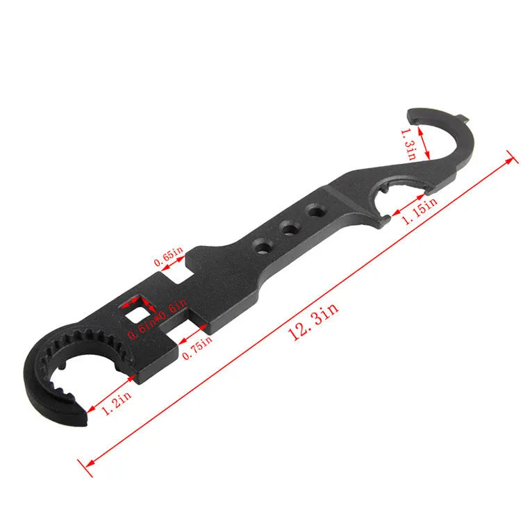 Black sprayed 40Cr steel combination wrench for AR15 M4 firearm maintenance