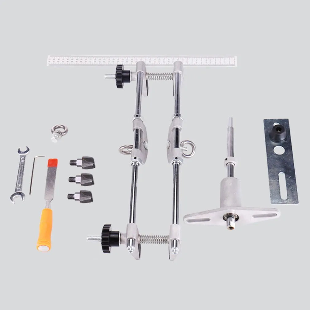 Door lock press and unlock tool with hole opener in 1 style