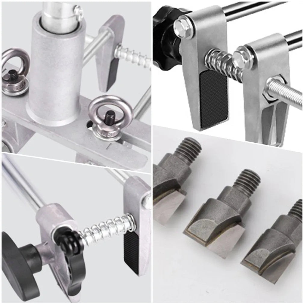 Door lock press and unlock tool with hole opener in 1 style