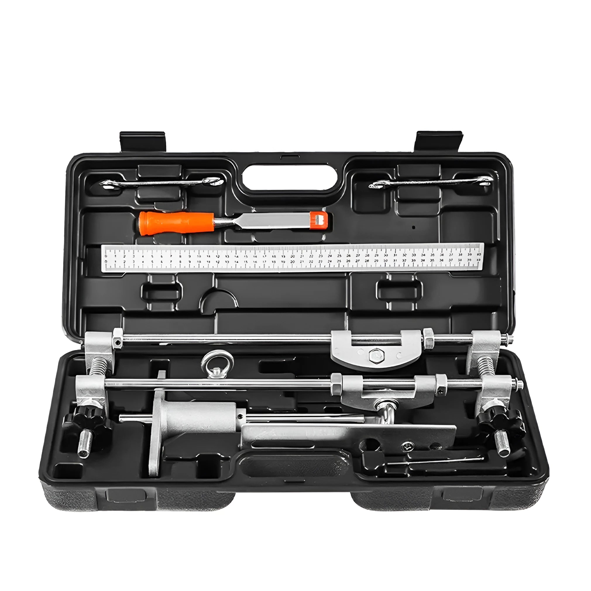 Door lock press and unlock tool with hole opener in 1 style