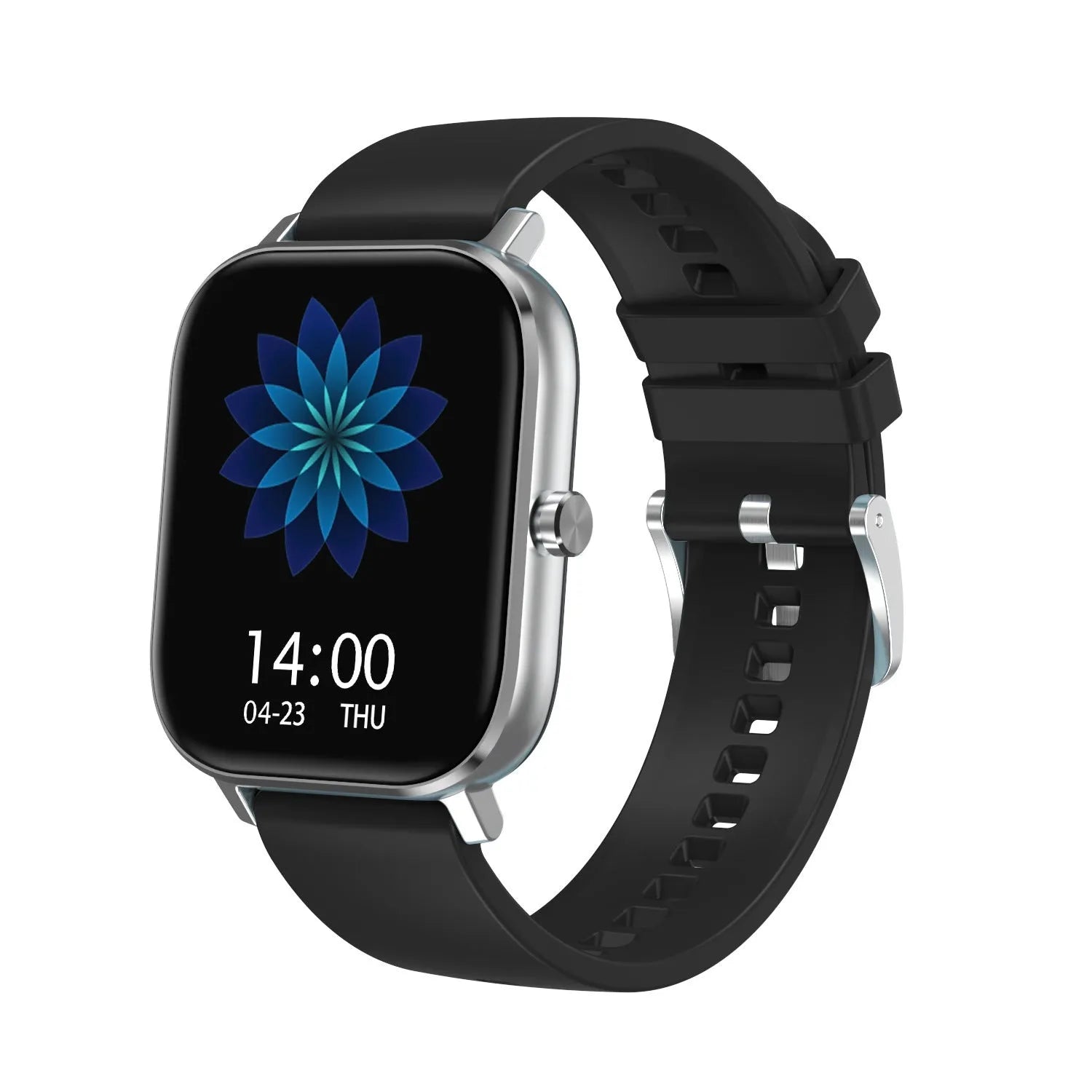 Smart bracelet with a 1.54-inch screen showing health stats, on a choice of silicone or metal mesh wrist strap.