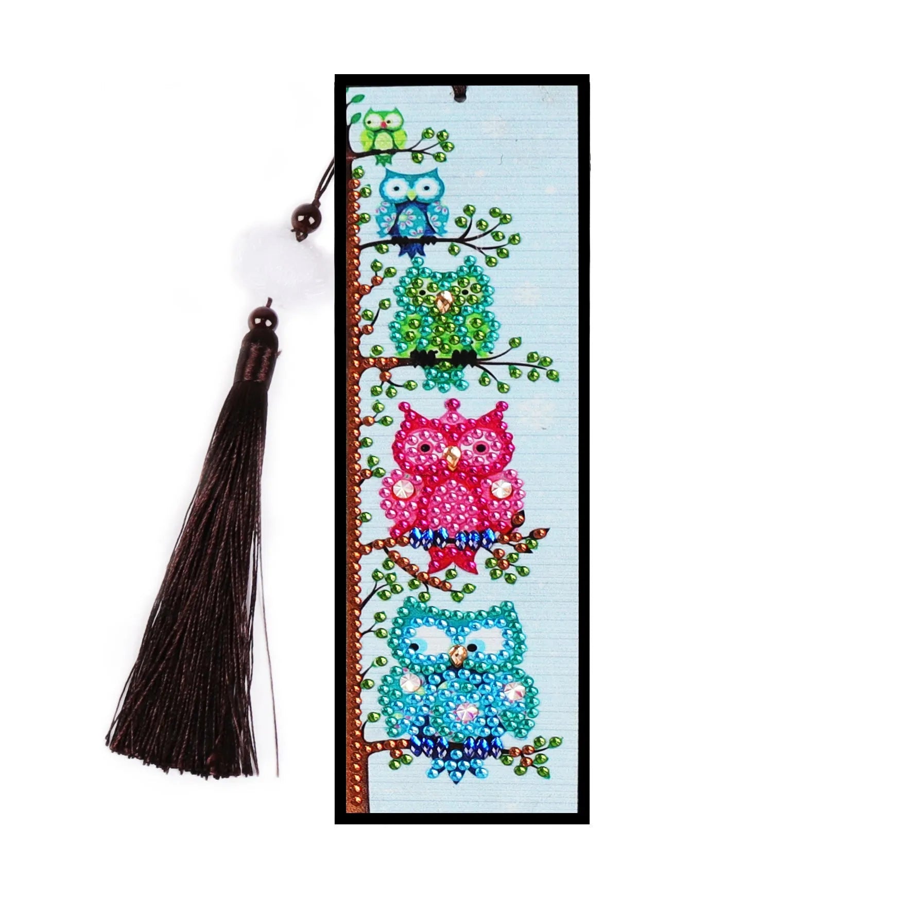 DIY diamond painting bookmark with special-shaped mandala crystal floral design